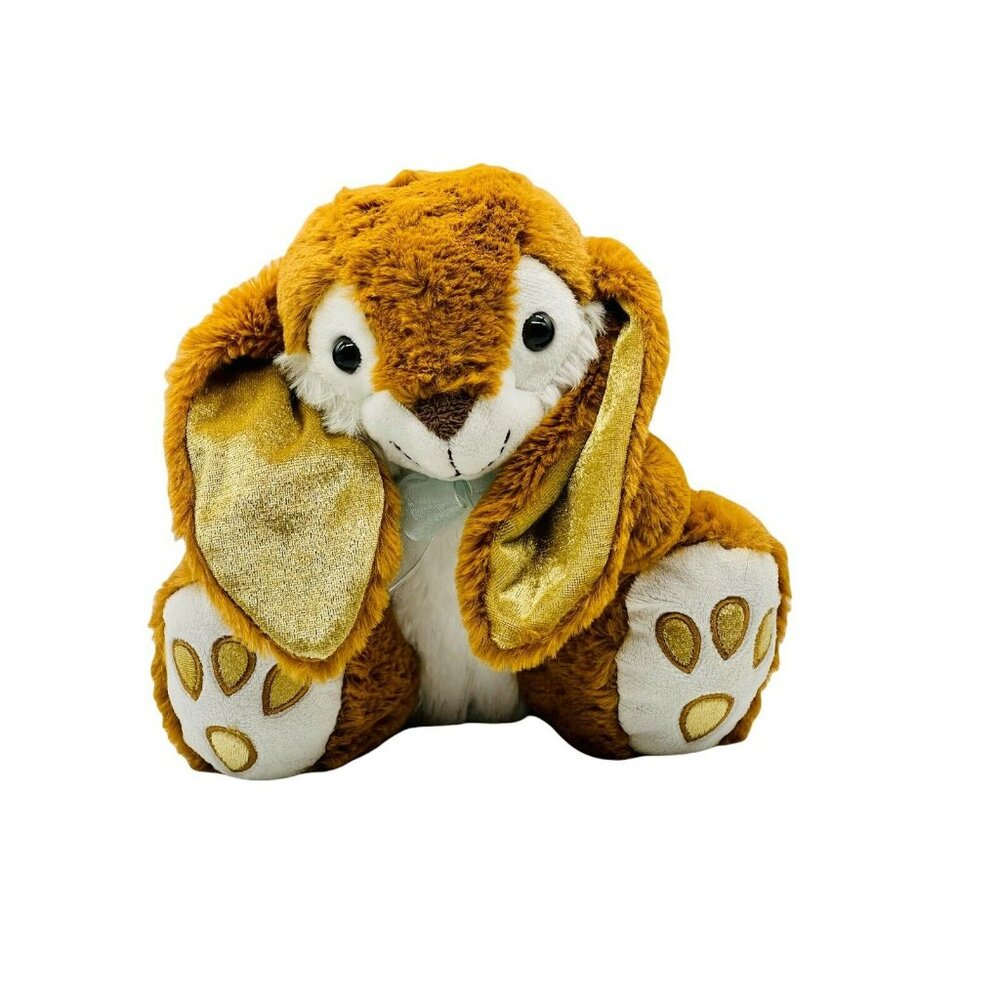Dan Dee Collectors Choice Bunny Rabbit Gold Ears Paw Pads‎ Blue Ribbon Easter